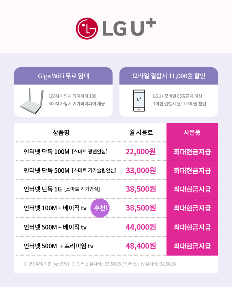3월 인터넷프로모션[SK/LG/KT 인터넷짱] 현금최대지원 15년경력의 상담사운영중~!!!